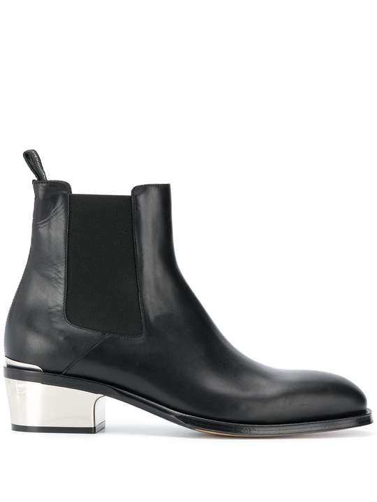 silver-heel chelsea boots展示图