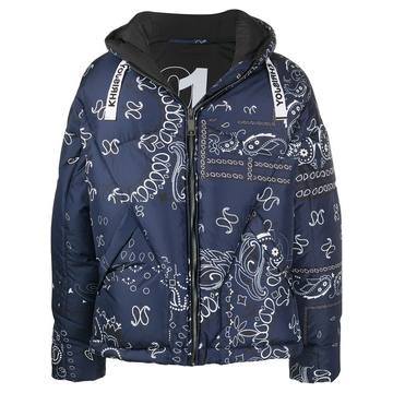 paisley print padded jacket