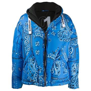 paisley print padded jacket