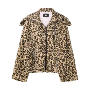 oversized leopard print jacket