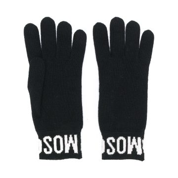 logo wool gloves