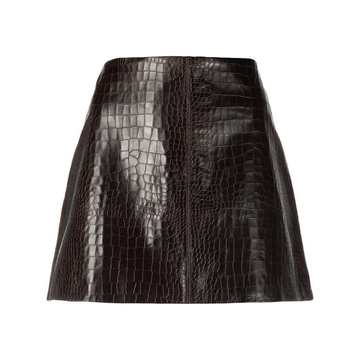 croco-effect skirt