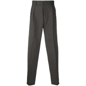 cropped virgin wool trousers