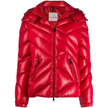 hooded quilted puffer jacket