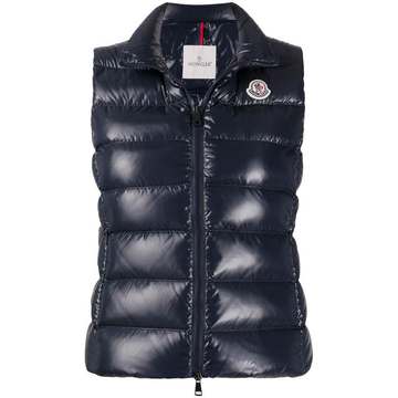 logo-patch padded gilet