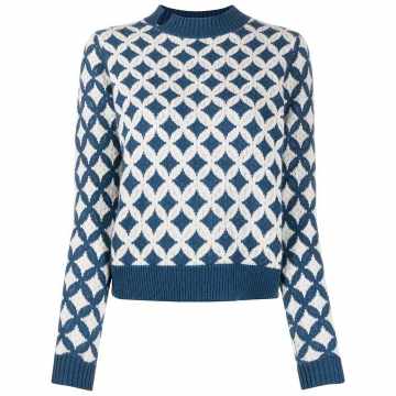 patterned cashmere jumper