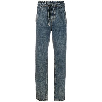 Uduard tie-waist tapered jeans