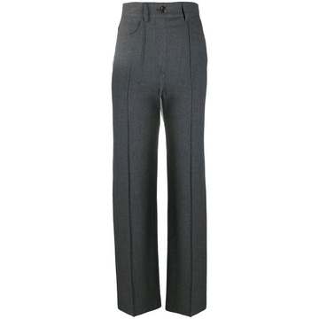 high-waisted tailored trousers