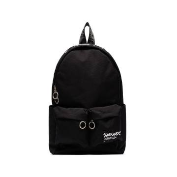 black quote backpack