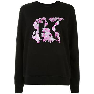 orchid print sweatshirt