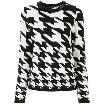 houndstooth fitted jumper