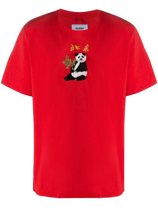 Giant Panda embroidered T-Shirt展示图