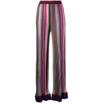 multicolour flared trousers