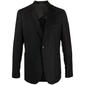 fine knit notched lapel suit jacket