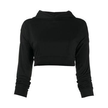 cut-out detail cropped hoodie