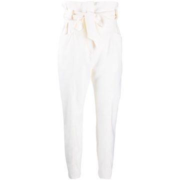 high-waisted tapered trousers