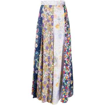 patterned maxi skirt