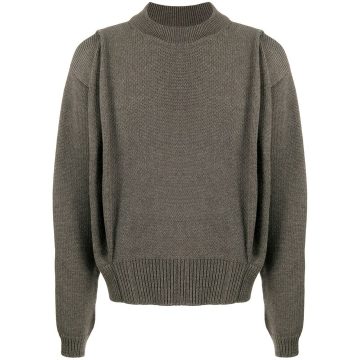 pleat detail knitted jumper