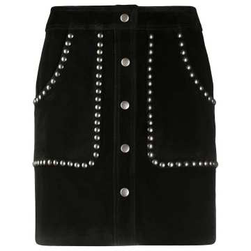 studded A-line mini skirt