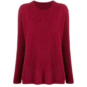 ribbed crew-neck jumper