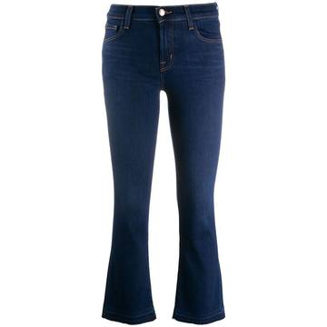 corpped flare jeans