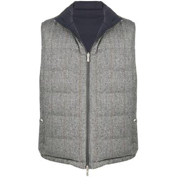 reversible quilted gilet