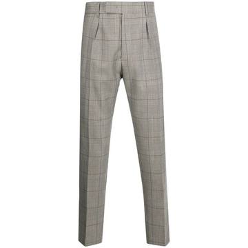 checked tailored trousers