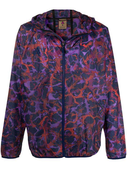 abstract-print lightweight jacket展示图
