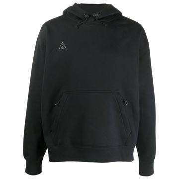 logo-embroidered hooded sweatshirt