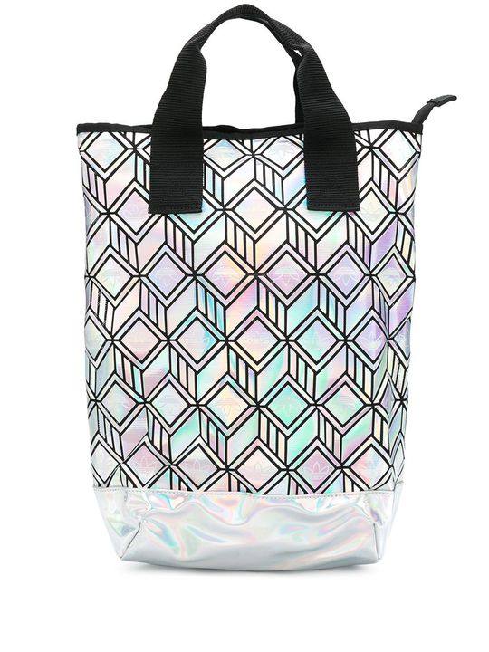 reflective geo print tote bag展示图