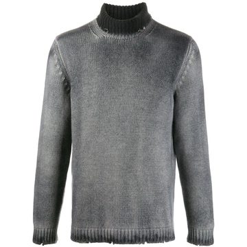 light-wash roll neck jumper