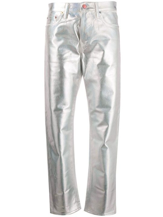 1997 Holographic Foil straight-leg jeans展示图