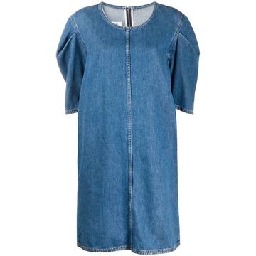 short denim dress