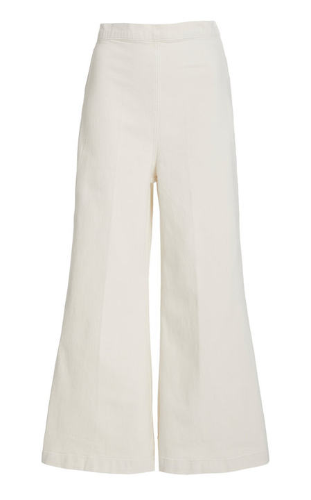 Absolute High-Rise Wide-Leg Cotton-Blend Pants展示图