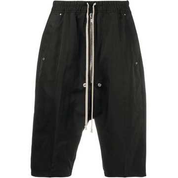 front-zip drop crotch trousers