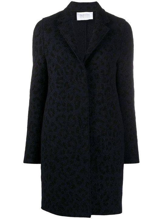 leopard print single-breasted coat展示图