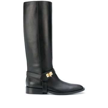 calf leather riding boots