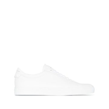 White Urban Street Leather Sneakers