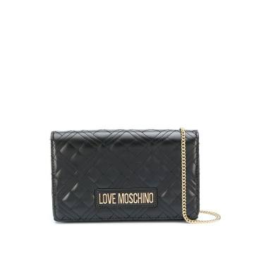 quilted logo crossbody bag
