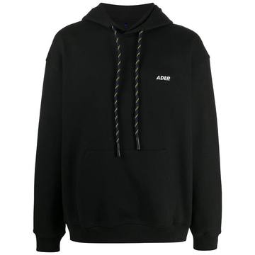 embroidered logo hoodie