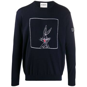 embroidered Bugs Bunny pullover