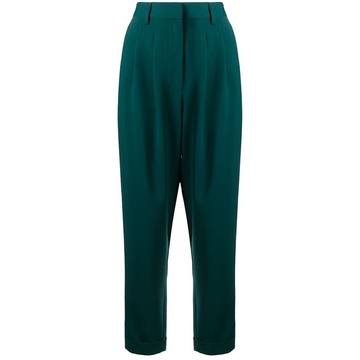 straight-leg cropped trousers