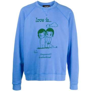 Love Is print sweatshirt