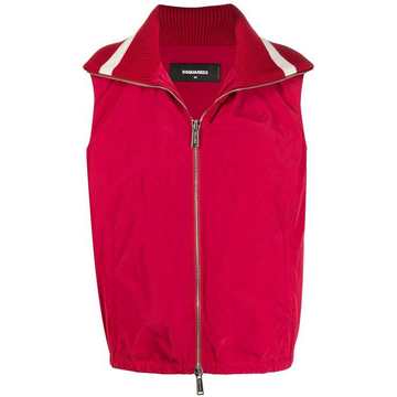 sleeveless zip-up vest