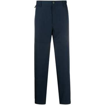 virgin wool straight-leg trousers