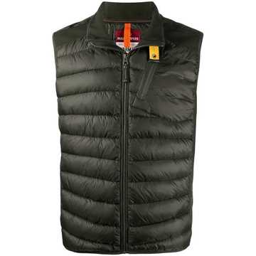 zipped padded gilet