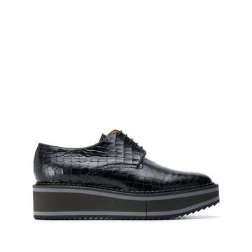 Brook croc effect lace-up shoes