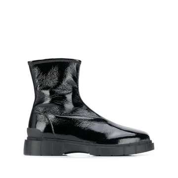 track sole ankle boots