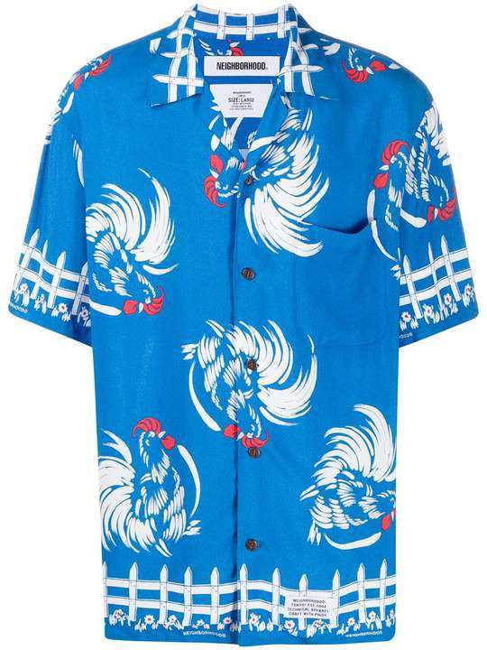 Aloha rooster-print shirt展示图