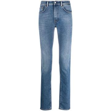 slim-fit mid-rise jeans